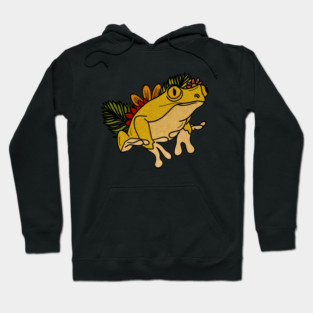 Tropical Frog South America Floral Hoodie
