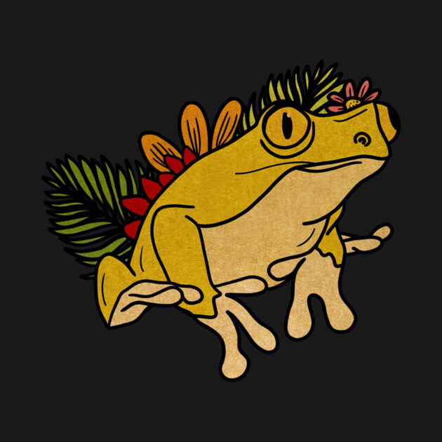 Tropical Frog South America Floral by logiamerch