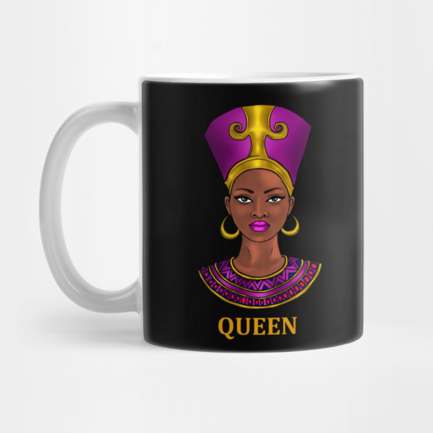 Melanin Queen Nefertiti Afro Black History by logiamerch