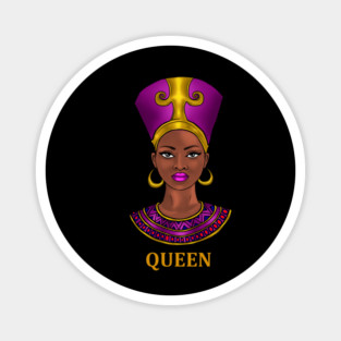 Melanin Queen Nefertiti Afro Black History Magnet