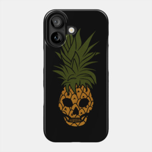 Tropical Pineapple Skull Face Phone Case