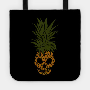 Tropical Pineapple Skull Face Tote