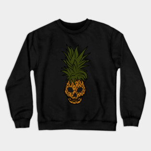 Tropical Pineapple Skull Face Crewneck Sweatshirt