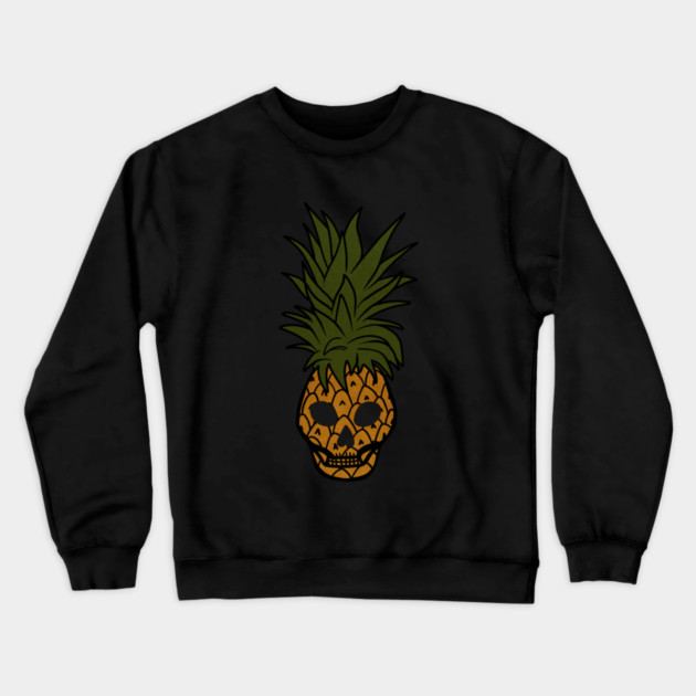 Tropical Pineapple Skull Face Crewneck Sweatshirt by logiamerch