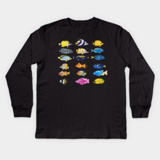 Tropical Fish Ocean Animal Kids Long Sleeve T-Shirt