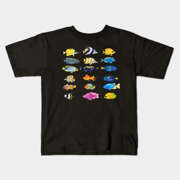 Tropical Fish Ocean Animal Kids T-Shirt by logiamerch