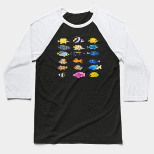 Tropical Fish Ocean Animal Baseball T-Shirt