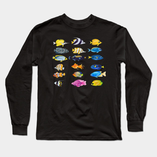 Tropical Fish Ocean Animal Long Sleeve T-Shirt by logiamerch