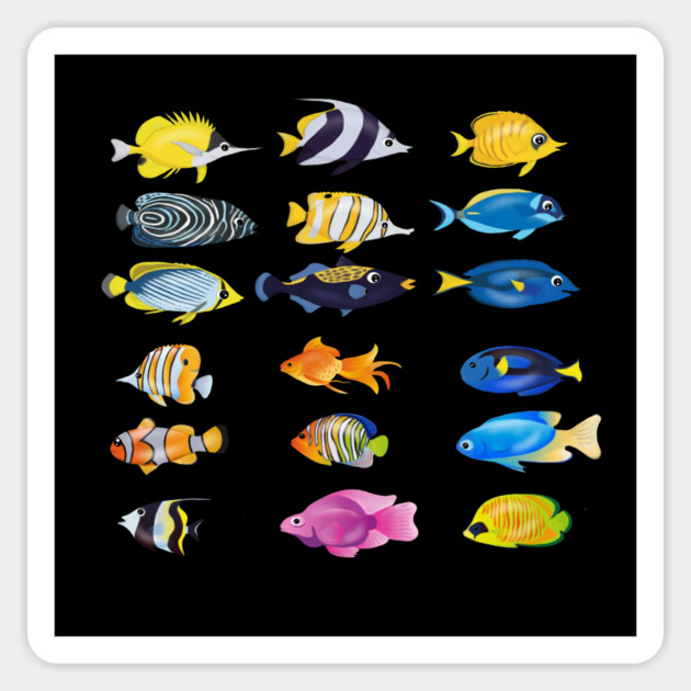Tropical Fish Ocean Animal Sticker by logiamerch