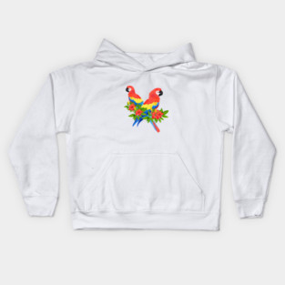 Tropical Parrot Birds Animal South America Kids Hoodie