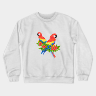 Tropical Parrot Birds Animal South America Crewneck Sweatshirt
