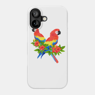 Tropical Parrot Birds Animal South America Phone Case