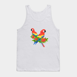 Tropical Parrot Birds Animal South America Tank Top