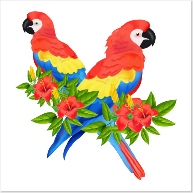 Tropical Parrot Birds Animal South America Wall Art by logiamerch