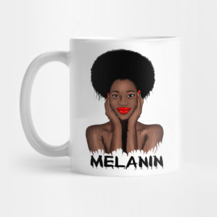 Melanin Drippin Afro Woman Black History Mug