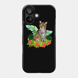 Jaguar Tropical Cat Floral South American Animal Phone Case