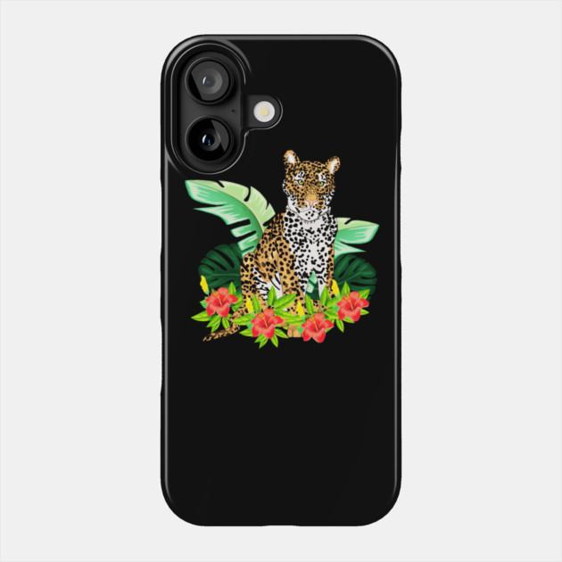 Jaguar Tropical Cat Floral South American Animal Phone Case by logiamerch