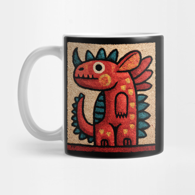 Folk Art Dino - A Friendly Dinosaur by TuncGK