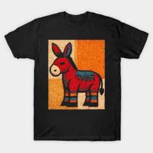 Stubbornly Cute - Folk Art Donkey T-Shirt