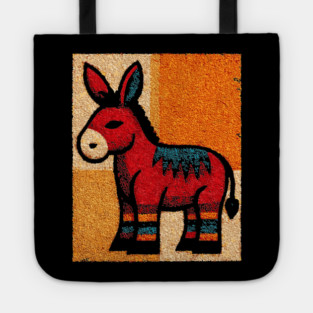 Stubbornly Cute - Folk Art Donkey Tote