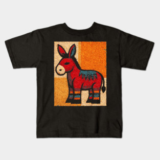 Stubbornly Cute - Folk Art Donkey Kids T-Shirt