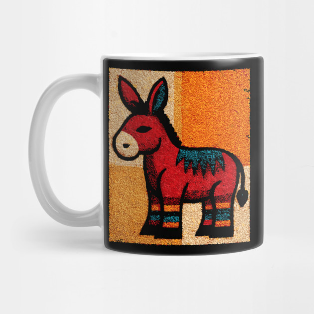 Stubbornly Cute - Folk Art Donkey by TuncGK
