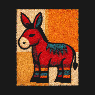 Stubbornly Cute - Folk Art Donkey T-Shirt