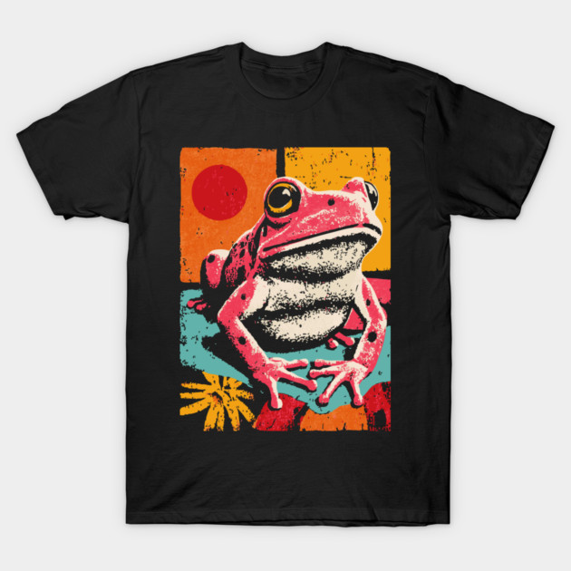 Psychedelic Frog - Pop Art Amphibian T-Shirt by TuncGK