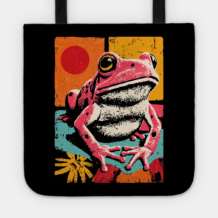 Psychedelic Frog - Pop Art Amphibian Tote