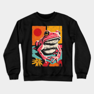 Psychedelic Frog - Pop Art Amphibian Crewneck Sweatshirt