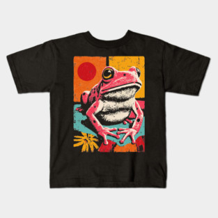 Psychedelic Frog - Pop Art Amphibian Kids T-Shirt