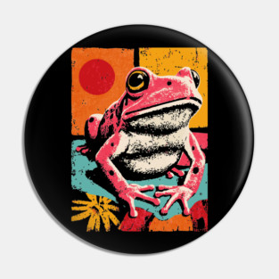 Psychedelic Frog - Pop Art Amphibian Pin