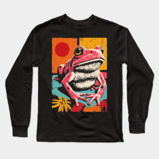 Psychedelic Frog - Pop Art Amphibian Long Sleeve T-Shirt