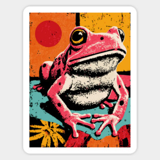 Psychedelic Frog - Pop Art Amphibian Sticker