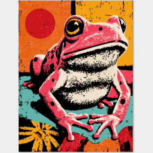 Psychedelic Frog - Pop Art Amphibian Posters and Art