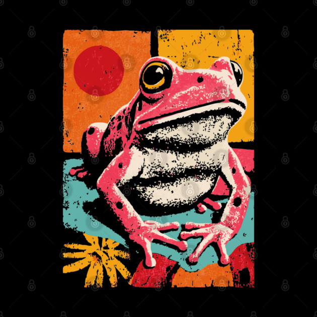 Psychedelic Frog - Pop Art Amphibian by TuncGK