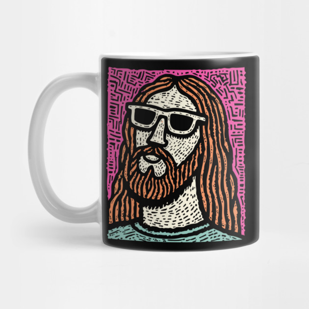 Psychedelic Savior - Retro Pop Art Jesus by TuncGK