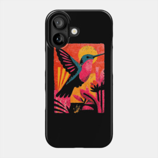 Tropical Jewel - Retro Hummingbird Phone Case