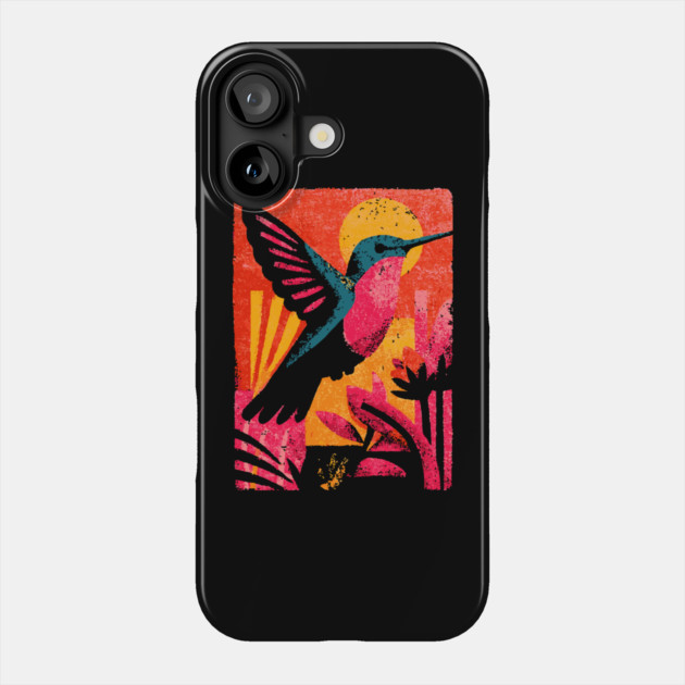 Tropical Jewel - Retro Hummingbird Phone Case by TuncGK