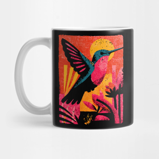 Tropical Jewel - Retro Hummingbird by TuncGK
