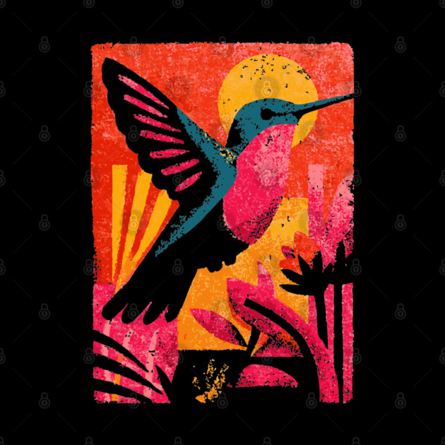 Tropical Jewel - Retro Hummingbird by TuncGK