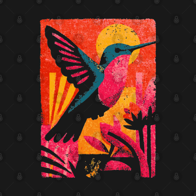 Tropical Jewel - Retro Hummingbird by TuncGK