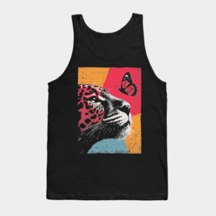 Jungle Serenity - Jaguar and Butterfly Tank Top