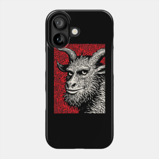 Krampusnacht - Folk Art Krampus Phone Case