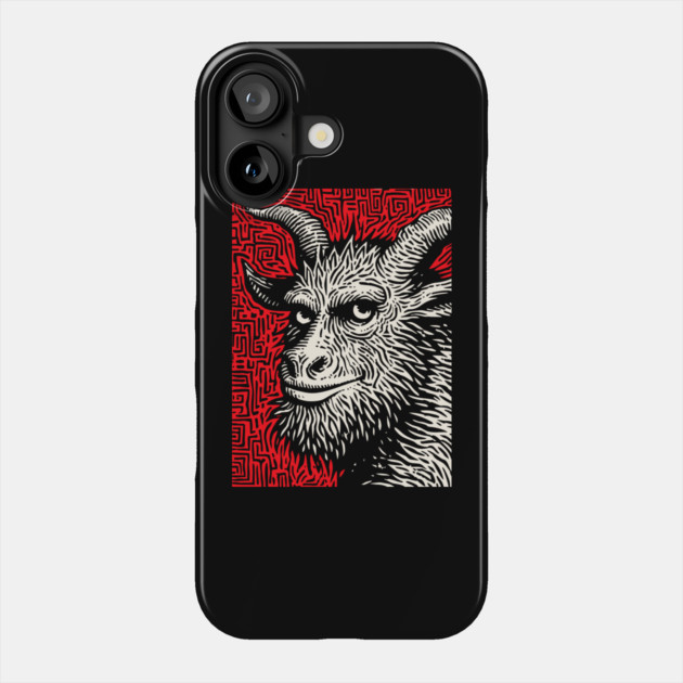 Krampusnacht - Folk Art Krampus Phone Case by TuncGK