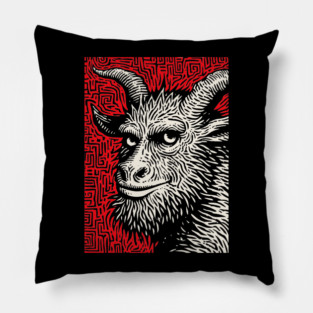 Krampusnacht - Folk Art Krampus Pillow