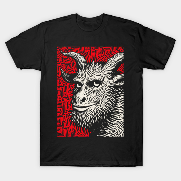 Krampusnacht - Folk Art Krampus T-Shirt by TuncGK