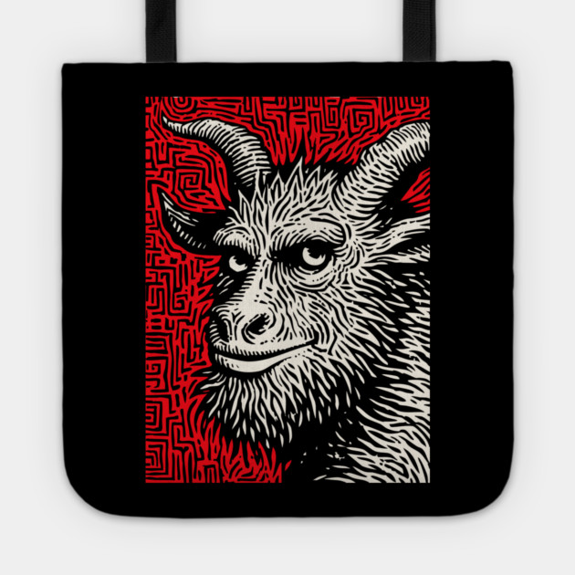 Krampusnacht - Folk Art Krampus Tote by TuncGK