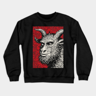 Krampusnacht - Folk Art Krampus Crewneck Sweatshirt