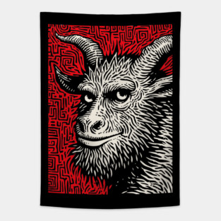 Krampusnacht - Folk Art Krampus Tapestry